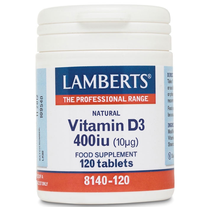 Lamberts Vitamin D3 400iu, 120 Ταμπλέτες