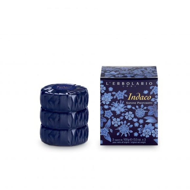 L'Erbolario - Indaco Sapone Profumato Limited Edition 3 Αρωματικά Σαπούνια 3x100gr