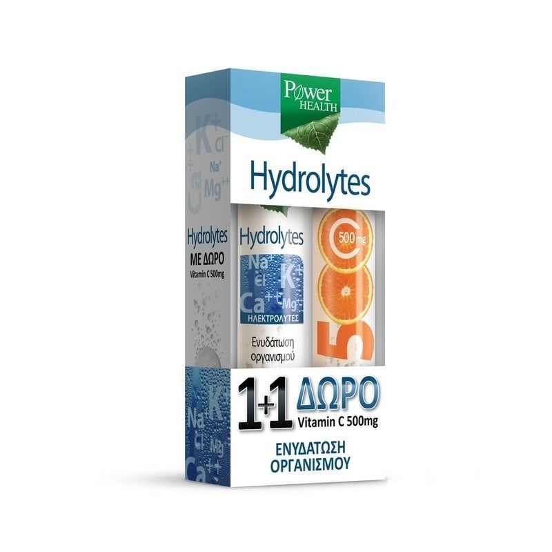 Power Health Hydrolytes 20Tabs & ΔΩΡΟ Vitamin C 500mg 20Tabs