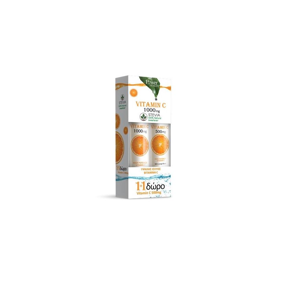 POWER HEALTH VITAMIN C 1000MG ΜΕ ΣΤΕΒΙΑ