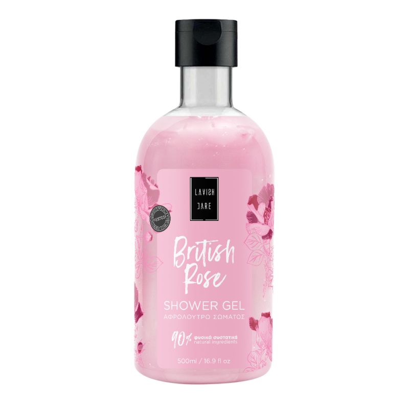 SHOWER GEL - BRITISH ROSE 500ML