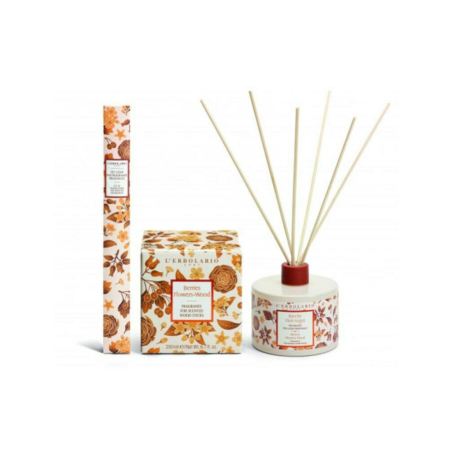 L' Erbolario Αρωματικό Χώρου με Sticks Bacche Fiori Legni 200ml