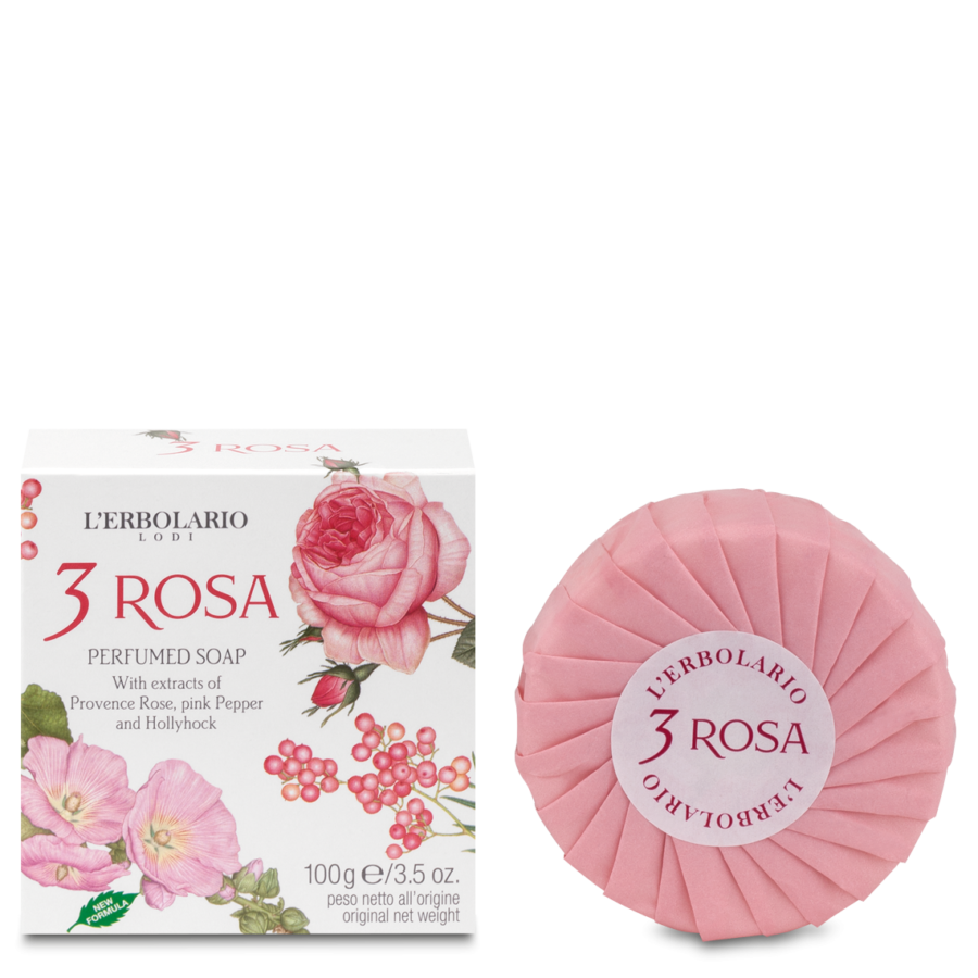 L'ERBOLARIO 3 ROSA PERFUMED SOAP 100GR