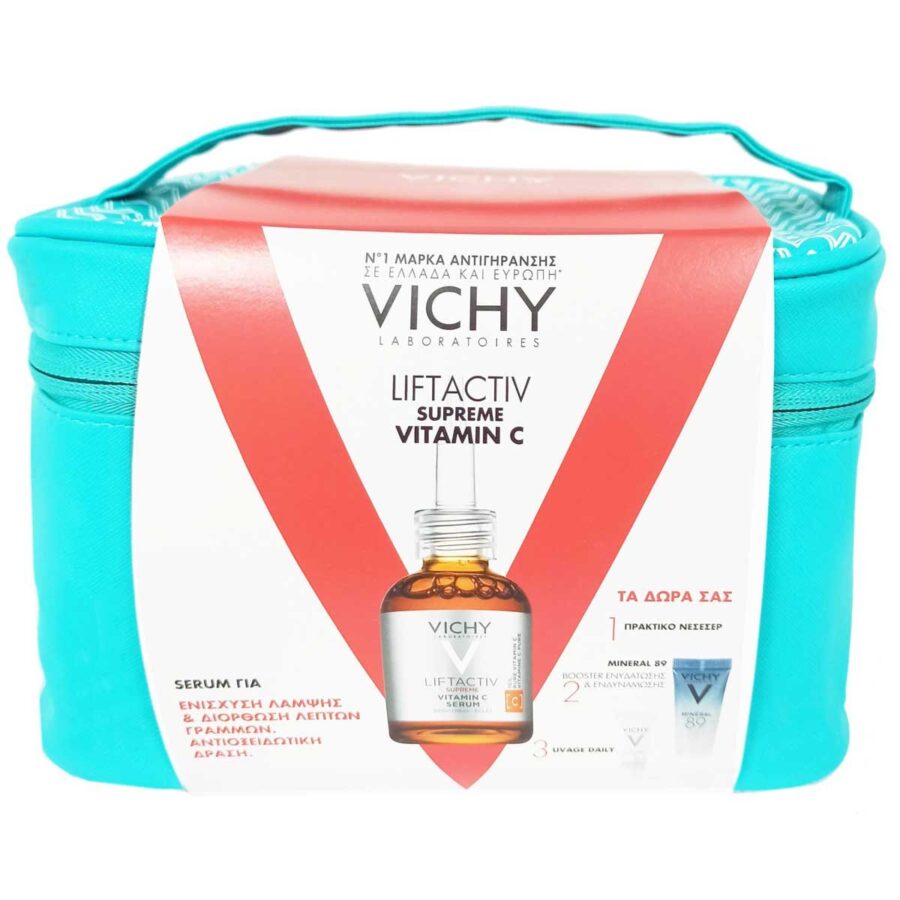 Vichy Promo Liftactiv Supreme Vitamin C Serum 20ml & Δώρο Mineral 89 Booster 10ml & Capital Soleil UV- Age Spf50+ Daily 3ml & Νεσεσέρ