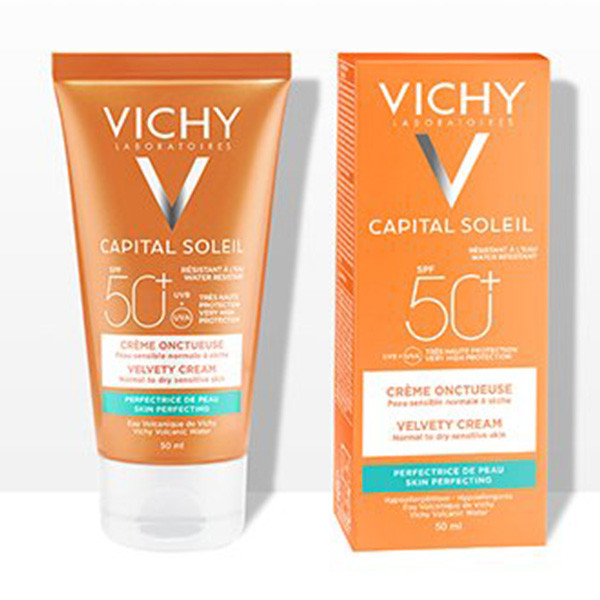 VICHY Capital Soleil Velvety Cream SPF50+ (50ml) - Αντιηλιακή Κρέμα για Βελούδινη Επιδερμίδα