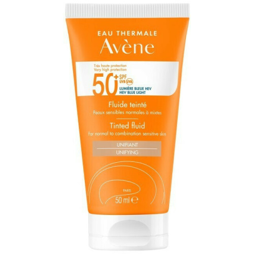 Avene Fluide Tinted Αδιάβροχη Αντηλιακή Κρέμα SPF50 με Χρώμα 50ml