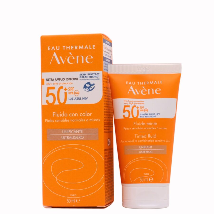 Avene Fluide Tinted Αδιάβροχη Αντηλιακή Κρέμα SPF50 με Χρώμα 50ml