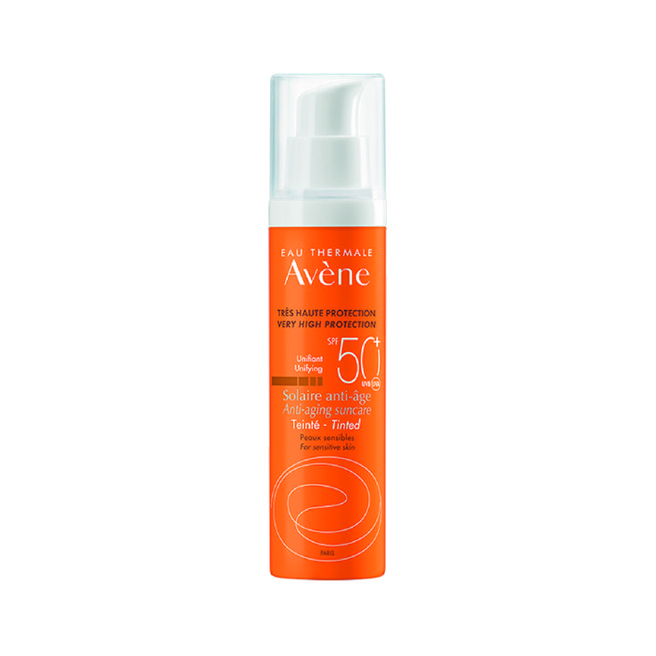 AVENE Solaire Anti Age Teinte SPF50+ Αντιγηραντική Αντηλιακή Κρέμα Προσώπου με Χρώμα Χωρίς Άρωμα για Ευαίσθητο Δέρμα 50ml