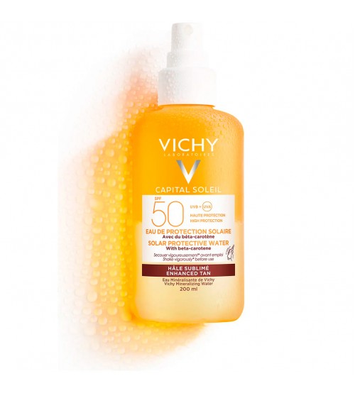 Vichy Capital Soleil Solar Protective Water with Beta Carotene SPF50+ 200ml