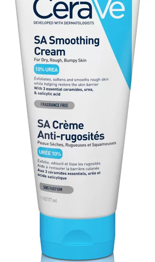 CERAVE SA Smoothing 10% Urea Cream Ενυδατική & Απολεπιστική Κρέμα με Ουρία 10% για το Ξηρό, Τραχύ & Ανομοιόμορφο Δέρμα 177ml