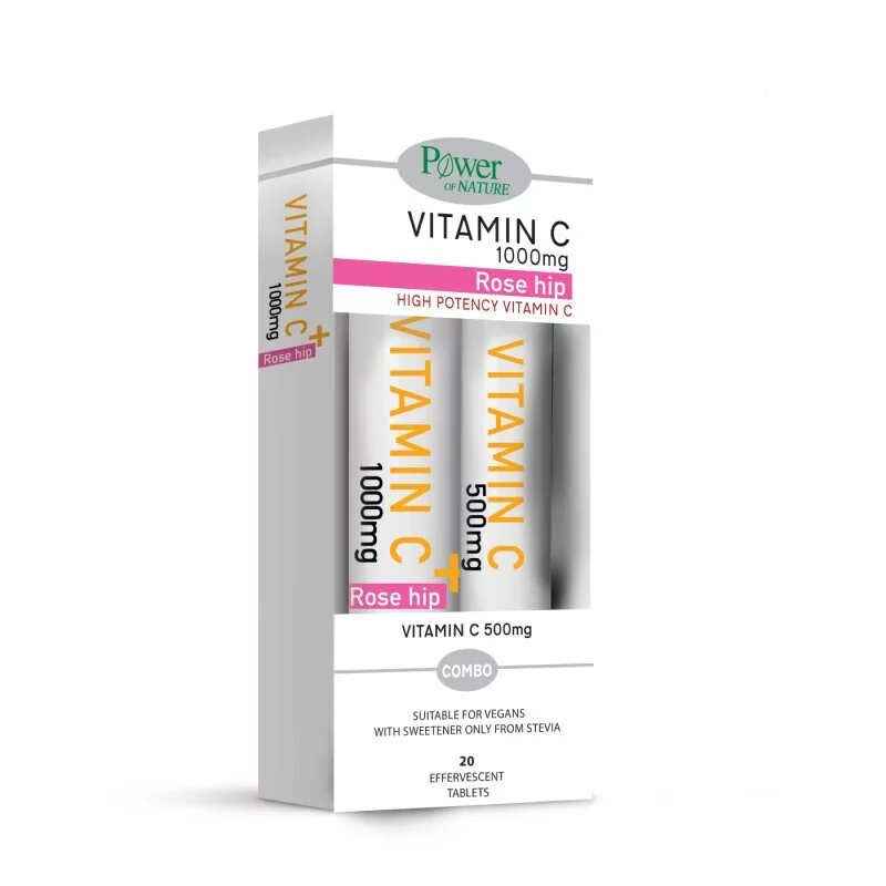 Power Health Vitamin C 1000mg με Γλυκαντικό από Στέβια + Δώρο Vitamin C 500mg