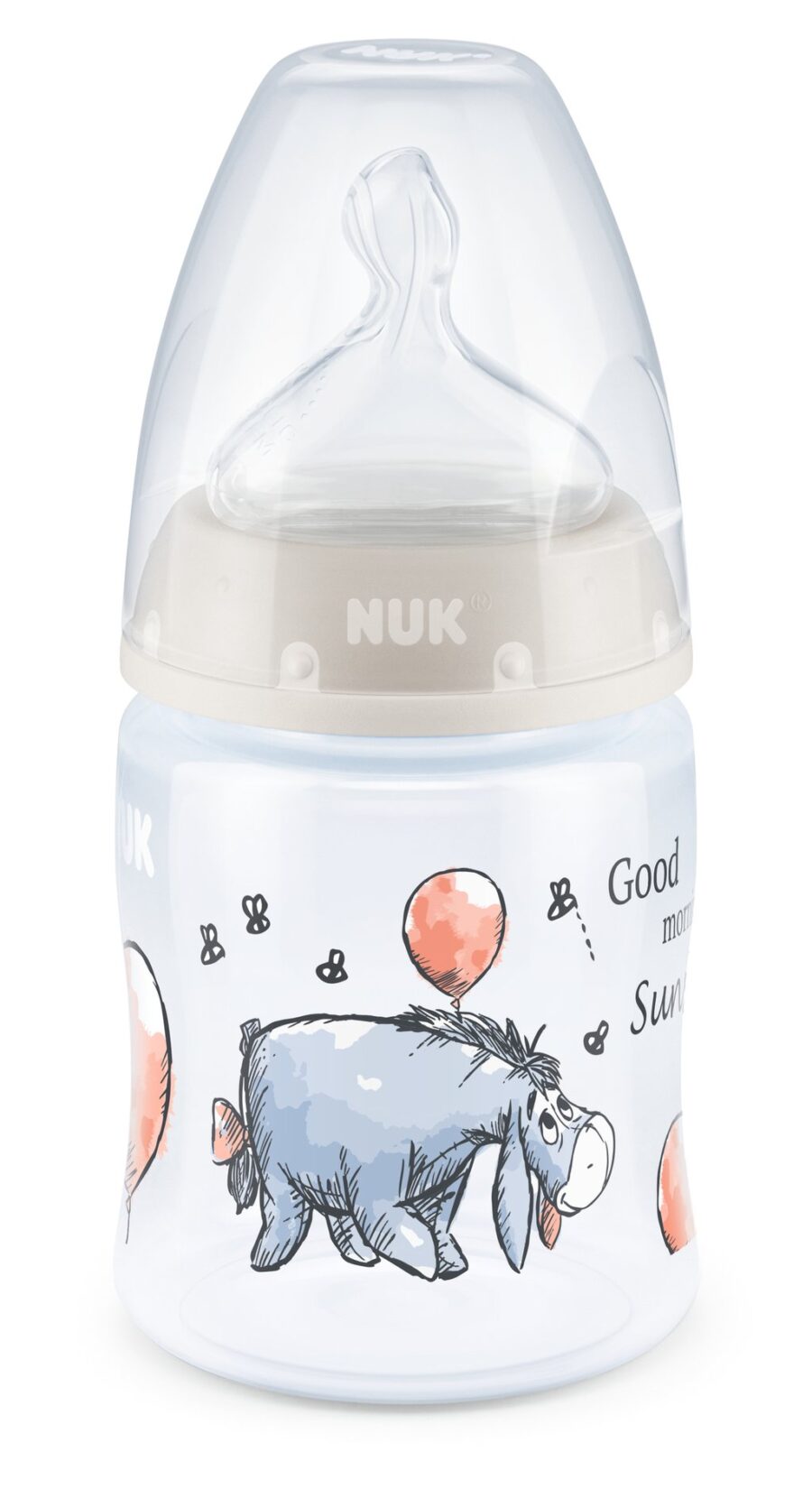 Nuk First Choice+ Disney Winnie the Pooh Μπιμπερό Πολυπροπυλενίου (PP) με Θηλή Σιλικόνης 0-6m & Δείκτη Ελέγχου Θερμοκρασίας 150ml