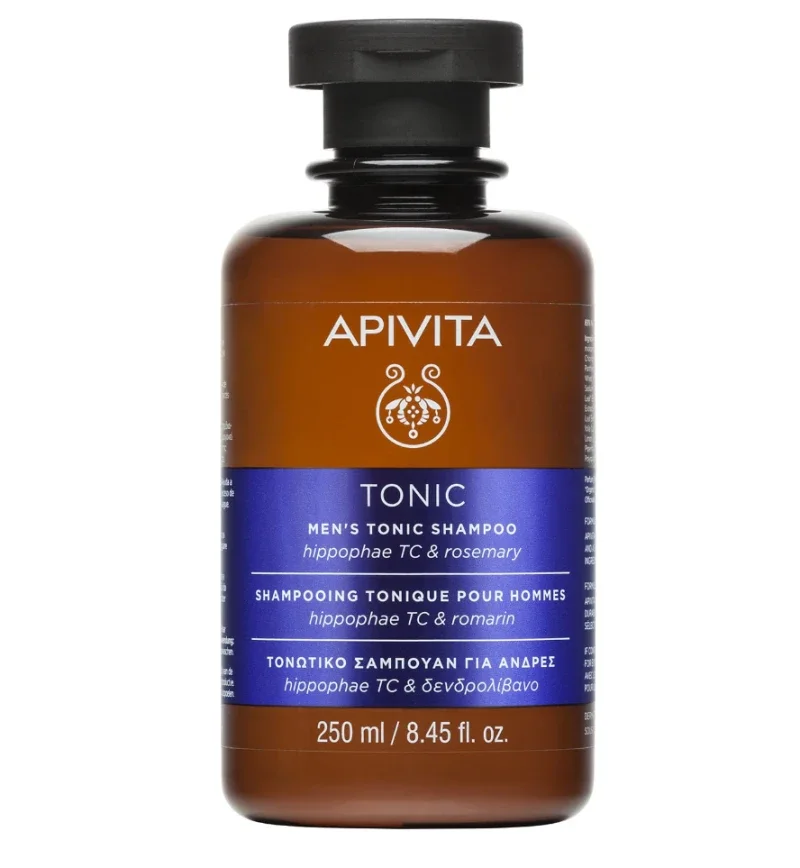 Apivita Men's Tonic Shampoo Τονωτικό Σαμπουάν κατά της Ανδρικής Τριχόπτωσης με Hippophae TC & Δενδρολίβανο, 250ml