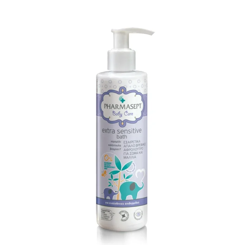 Pharmasept Baby Care Extra Sensitive Bath Απαλό Βρεφικό Αφρόλουτρο για Σώμα και Μαλλία 250ml