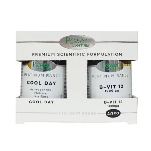 ower of Nature Promo Platinum Range Cool Day, 30tabs & Δώρο Platinum Range B-Vit 12 1000μg, 20tabs, 1σετ