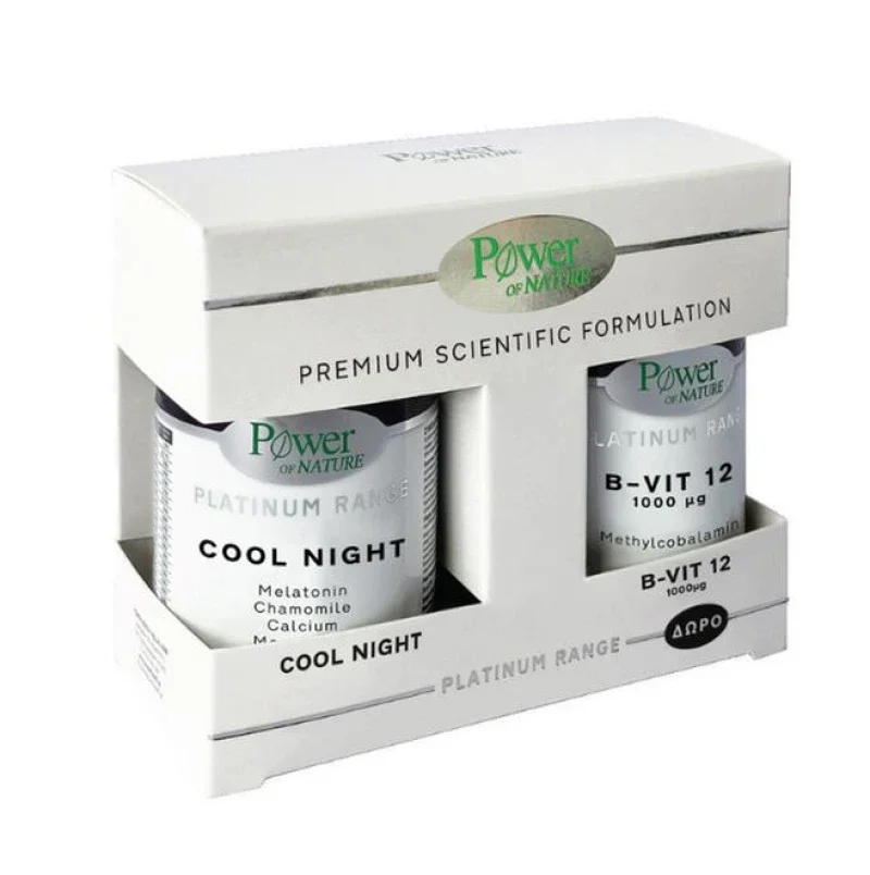 Power of Nature Promo Platinum Range Cool Night, 30caps & Platinum Range B-Vit 12, 20tabs, 1σετ