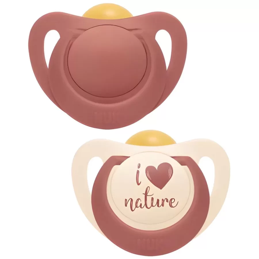 Nuk for Nature Πιπίλα Latex από 98% Φυσικές Πρώτες Ύλες 6-18m, 2τεμ