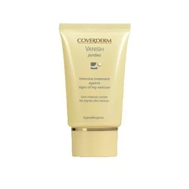 Coverderm Vanish Jambes, Κρέμα ποδιών για τις ευρυαγγείες, Μειώνει εμφανώς τα σημάδια της φλεβίτιδας των ποδιών.