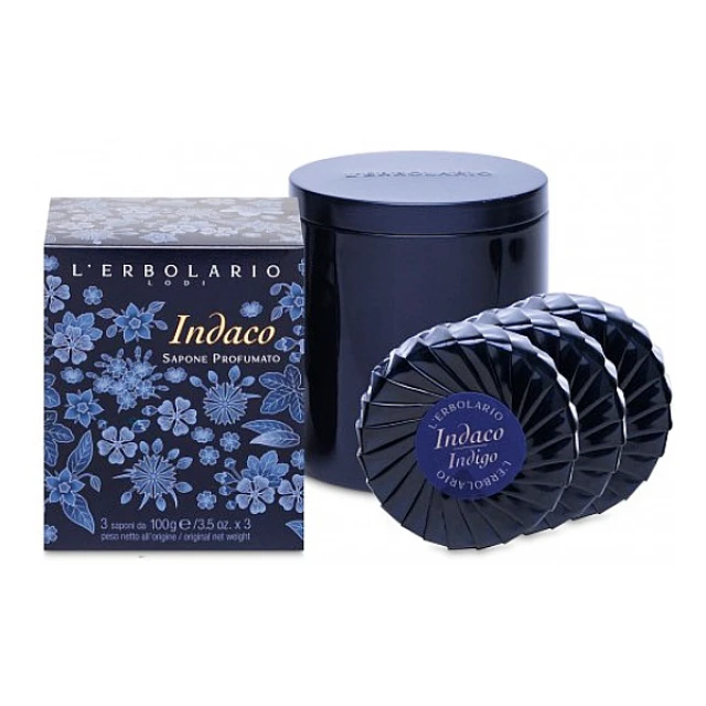 L'Erbolario Indaco Αρωματικό Σαπούνι 3x100g