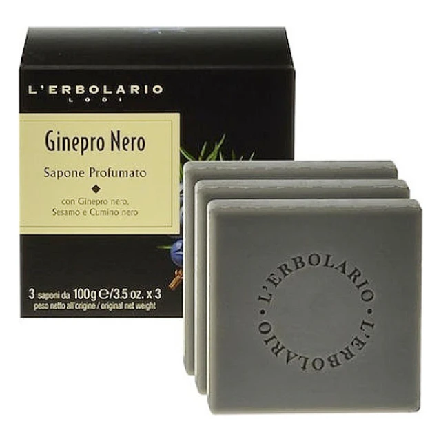 L'Erbolario Ginepro Nero Αρωματικό Σαπούνι 3x100g