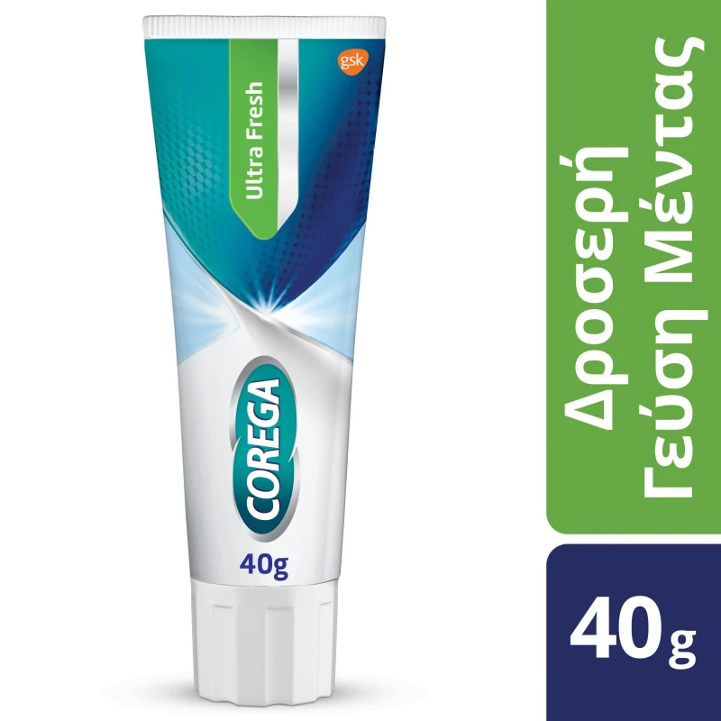 Corega Cream Ultra Fresh Στερεωτική Κρέμα για τεχνητή οδοντοστοιχία 40 gr