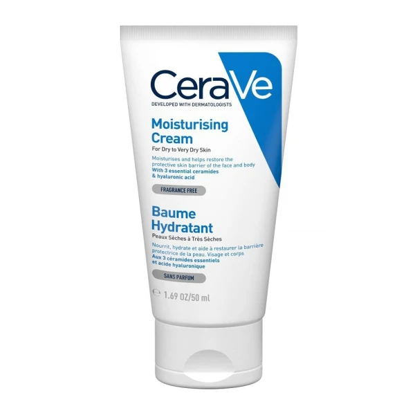 Cerave Moisturizing Cream Ενυδατική Κρέμα για Ξηρό/Πολύ Ξηρό Δέρμα, 50ml