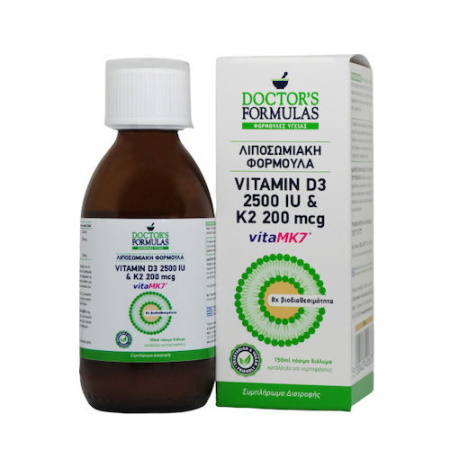 Doctor's Formulas Vitamin D3 2500 IU & K2 200mcg Vita MK7 150ml