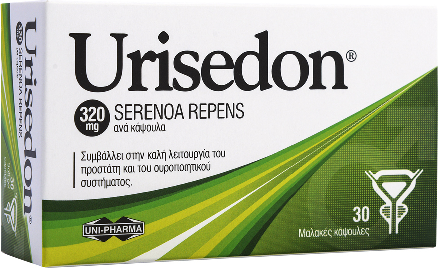 Uni-Pharma Urisedon 320mg για την Καλή Λειτουργία του Προστάτη & του Ουροποιητικού Συστήματος, 30 Μαλακές Κάψουλες