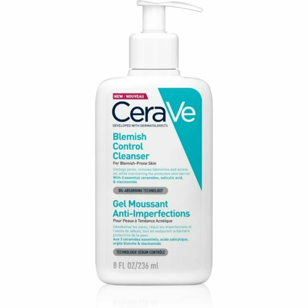 CeraVe Blemish Control Face Cleanser Τζελ Καθαρισμού Προσώπου για Επιδερμίδες με Ατέλειες