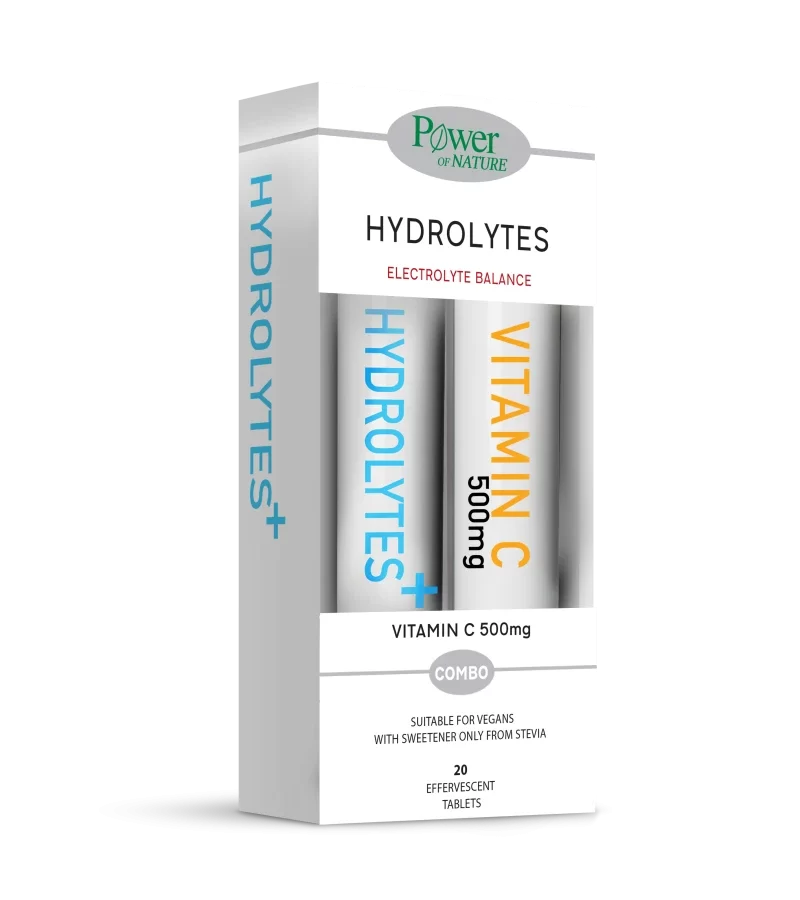 Power Health Hydrolytes Συμπλήρωμα Διατροφής με Γεύση Λεμόνι 20tabs + Δώρο Vitamin C 500mg 20tabs